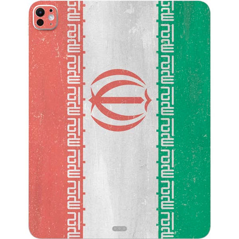 Iran Flag Distressed iPad Pro 13in M4 (2024) Skin